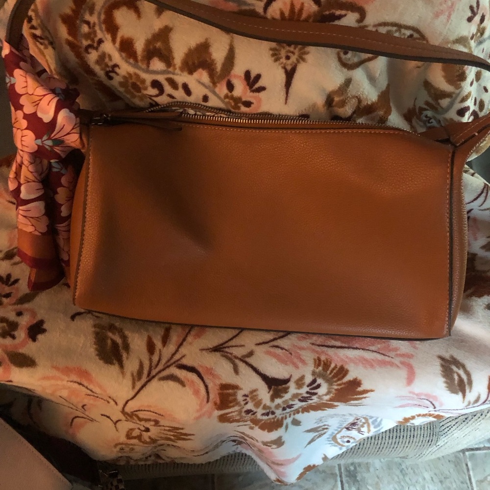 Vera Bradley Tan Shoulder Crossbody Bag with Scarf